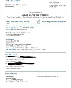 Visura Catastale per Immobile Storica